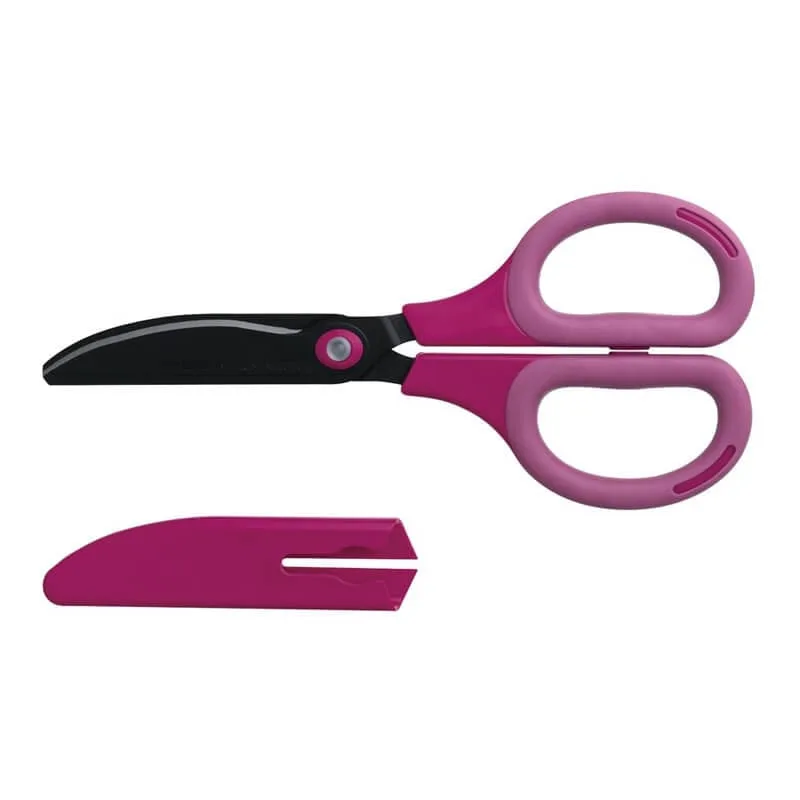 Žirklės su įdėklu „SAKUtto Cut Hikigiri” tamsiai rausvos NH-HF175P