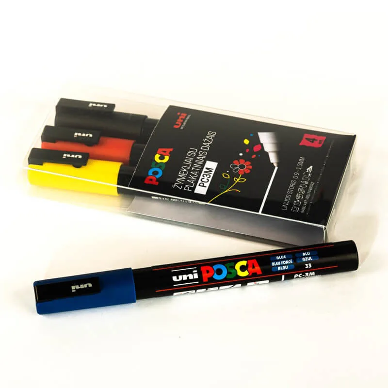 Akriliniai markeriai Posca PC-3M Classic 4 vnt