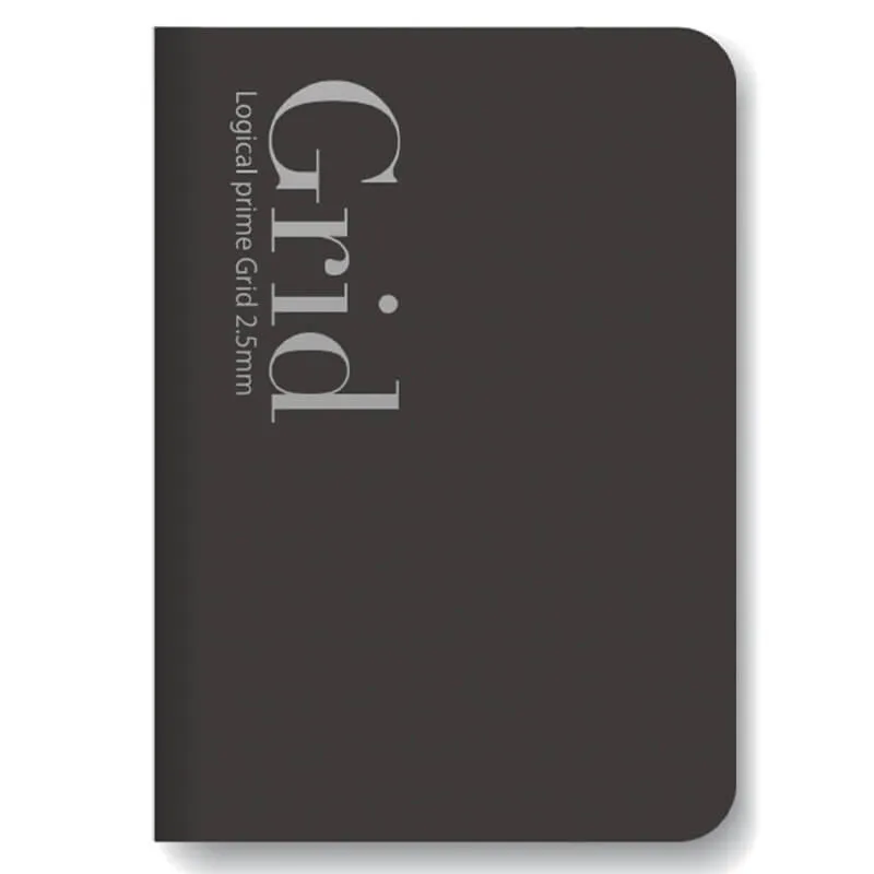 Užrašų knygelė „Logical Prime Grid” B6 langeliais 25 mm-juoda NB601-14