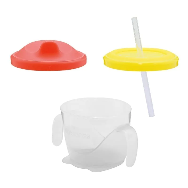 Mokomasis puodelis EDISONmama „Trys viename snapelis šiaudelis puodelis” nuo 5 mėn KJ508