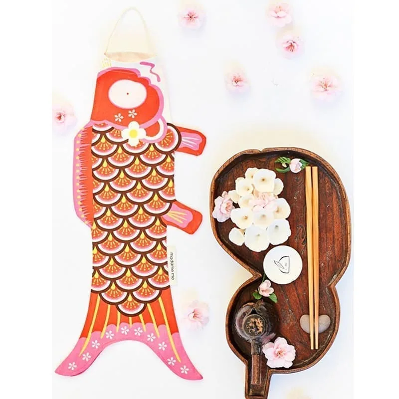 Koinobori sėkmę nešanti vėliava Akai Mini K018