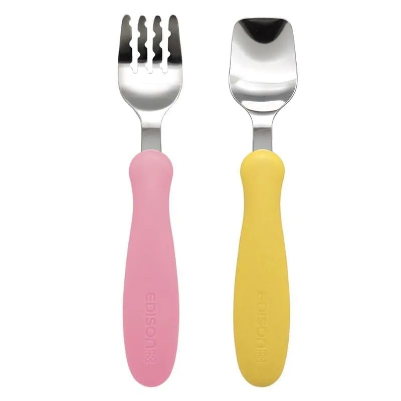 Stalo įrankiai EDISONmama nuo 18 mėn MANGO/PEACH KJ2831