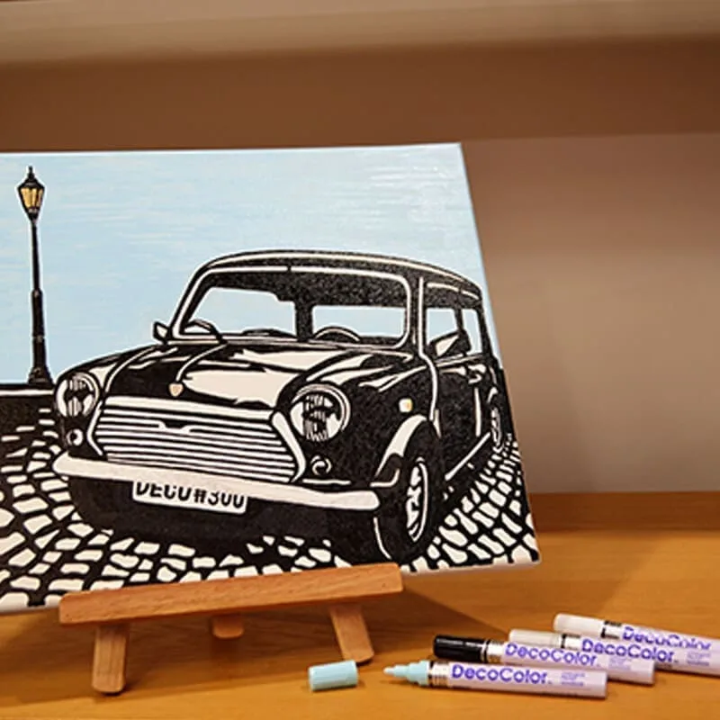 Markeriai įvairių paviršių dekoravimui Decocolor Paint Marker Calligraphy 125-6A 6vnt