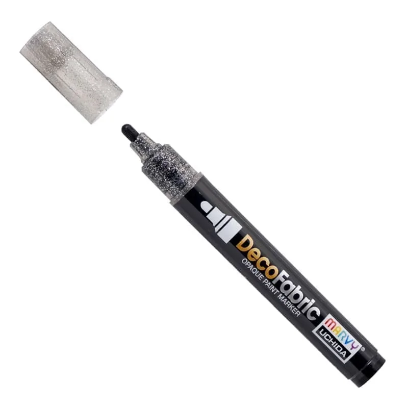 Markeris įvairių atspalvių tekstilės dekoravimui Marvy DecoFabric Marker 223 G1 Glitter Black 1 vnt
