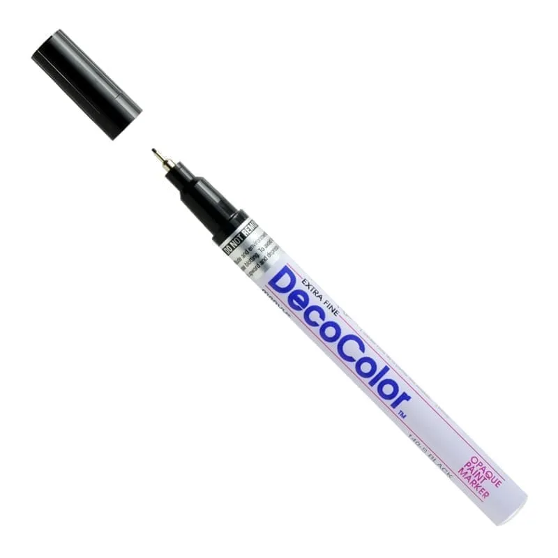 Markeris įvairių paviršių dekoravimui Marvy Decocolor Extra Fine 140 Black 1 vnt