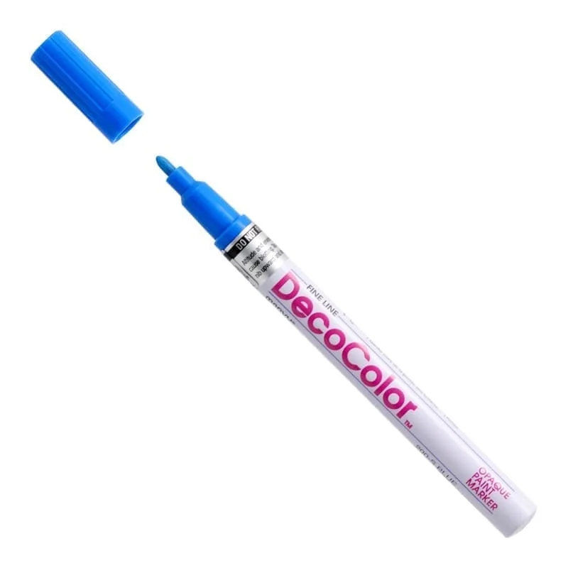 Markeris įvairių paviršių dekoravimui Marvy Decocolor Fine 200 Blue 1 vnt