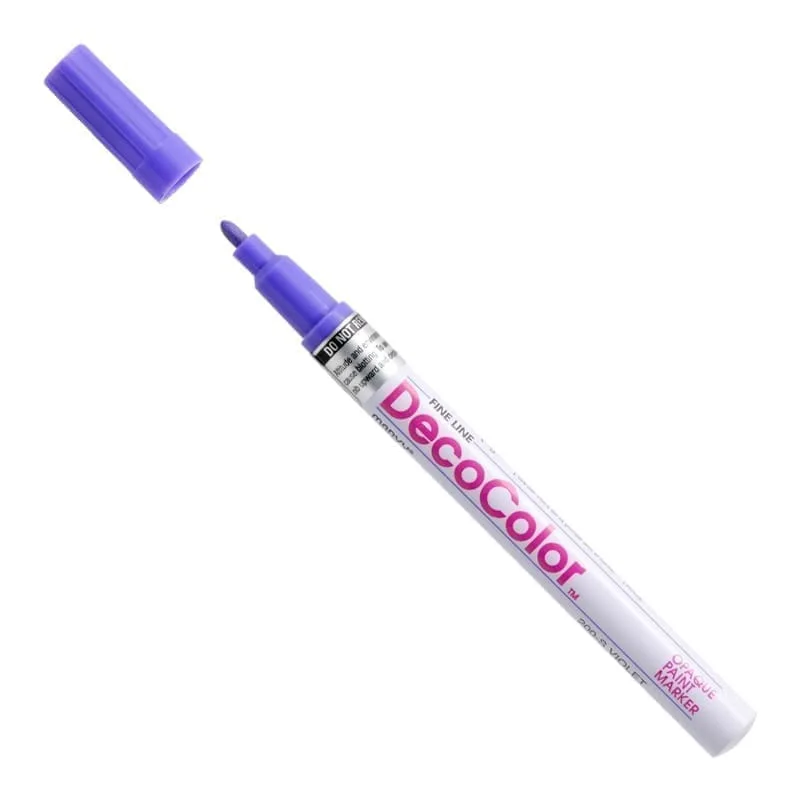 Markeris įvairių paviršių dekoravimui Marvy Decocolor Fine 200 Violet 1 vnt