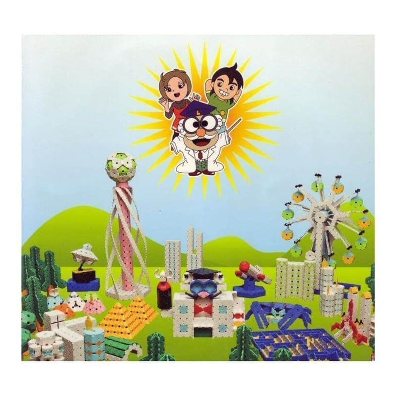 Idėjų žurnalas „Adventure in LaQ Land” su konstravimo schemomis viduje