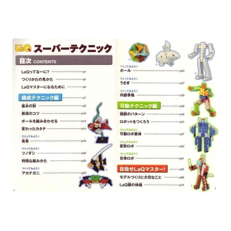 Idėjų žurnalas „LaQ Super Technic” su konstravimo schemomis viduje